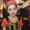 Elegant Beret Cap with Decorative Braids And Sequined Flower Decors Uyghur Hat For Stage Performances and Cultural Event