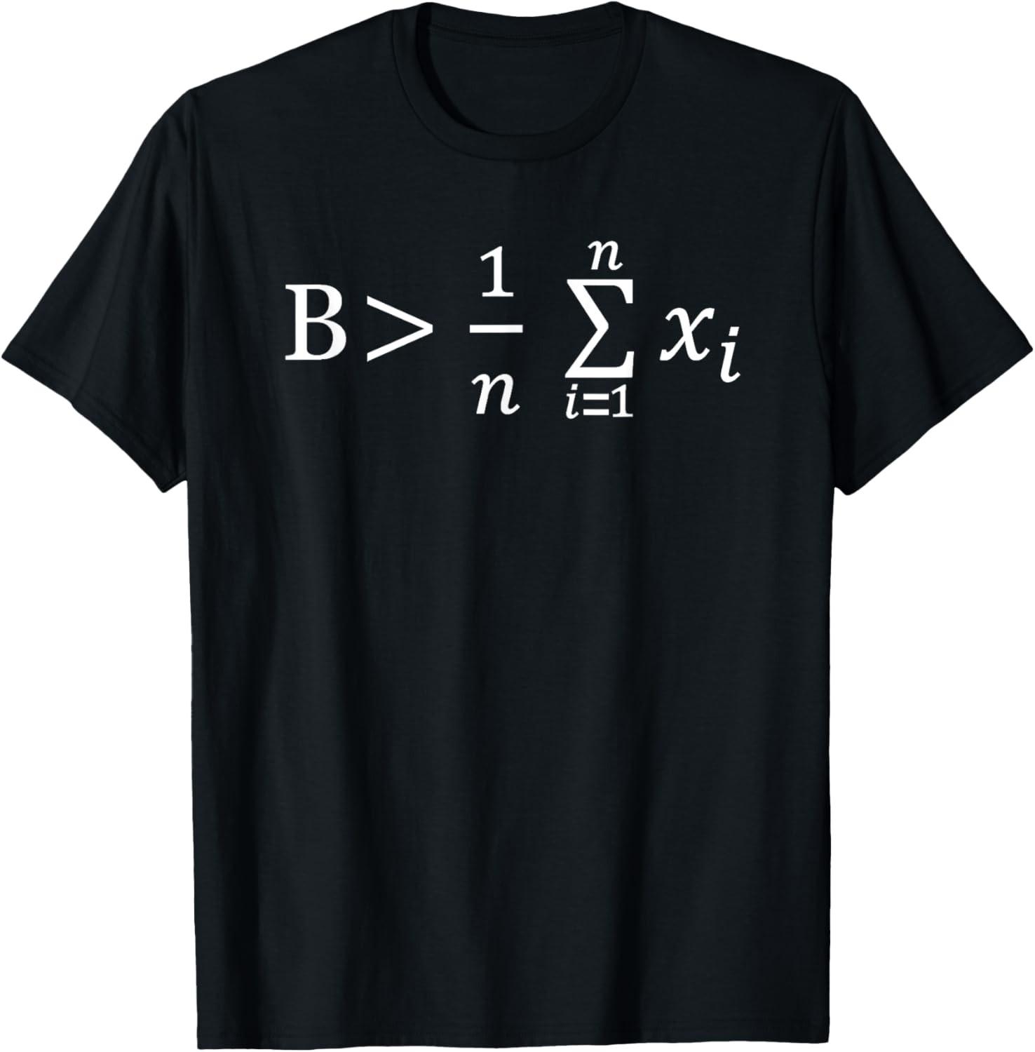 Funny Math - Be Greater than Average S разноцветный