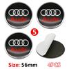4 Pezzi 56mm Coprimozzo Cerchione Identità Sovrapposizione Per Audi RS B8 B9 S A3 8V A4A6 C7 C6 A5 Q3 Q5 Q7 A1 Accessorio Tuning Motorsport