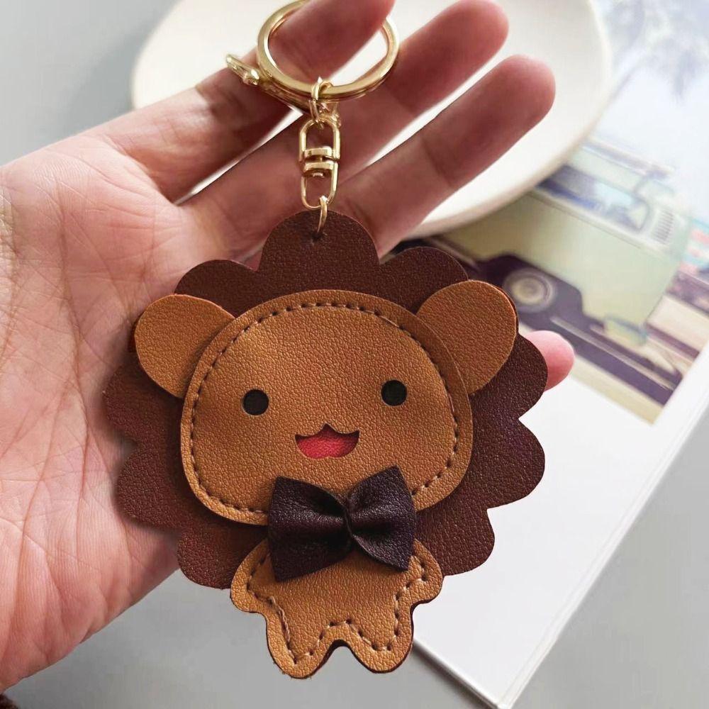 

Animal PU Lion Keychain Bag Pendant Cartoon Lion Pendant Cute Car Keyring Students