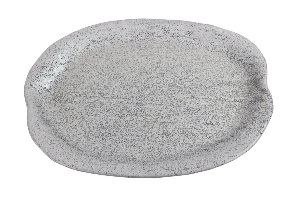 Mino Ware Japanese Cafe Series Large Multi-Purpose Plate, Black (Size: 35.5cm H X 25.5cm W X 2.5cm D)