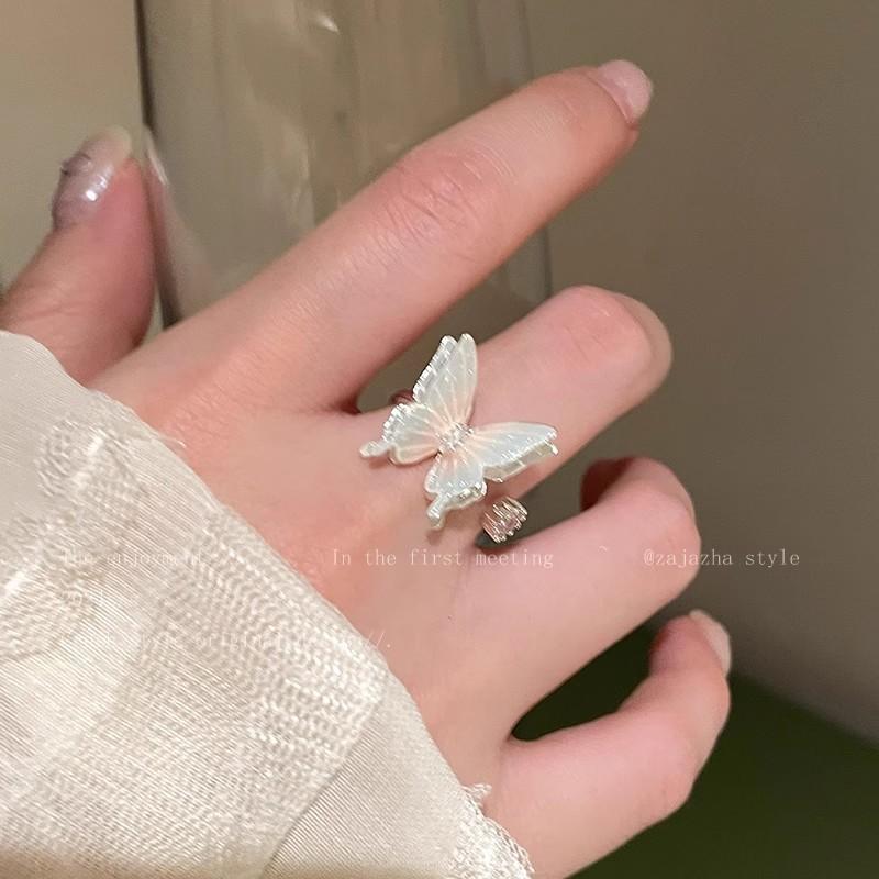 Inspired Fashionable Korean Zircon Ring Set With Multiple Color Options For Women Modern