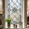 Gebrandschilderd Glasfolie Geometrische Patronen Raamstickers Decoratieve Regenboog Statische Glassticker