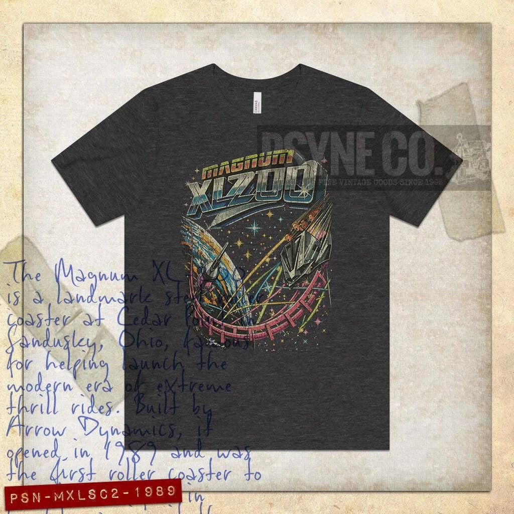 

Magnum XL-200 Space Coaster 1989 Vintage Men s T shirt 4XL