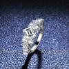 S925 Sterling Silver Ring for Women New Fashion Princess Square Four Claw 1ct Moissanite Ring Silver Ornaments Exquisite Jewelry Gifts