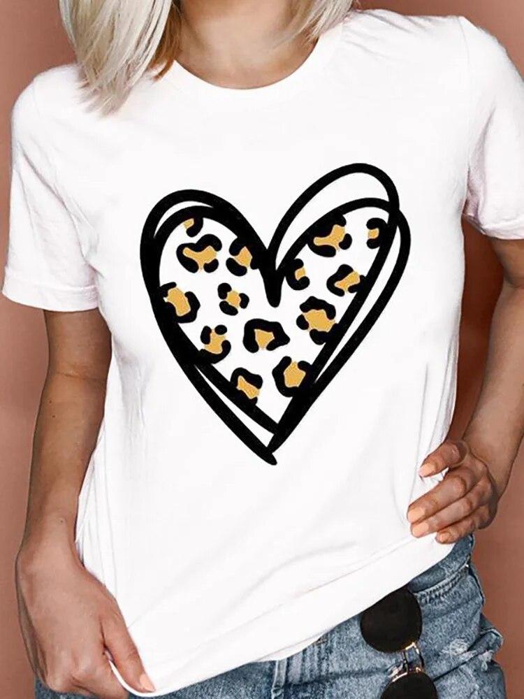 Women T Shirts Cartoon Bee Floral Queen Fashion Print Female Graphic T Top Female 90S Clothing Short Sleeve Shirt Tee T-Shirt