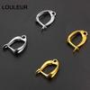 10pcs 11*18mm U Shape Copper Earrings Hooks Plated French Earring Hook Ear Wire Lever Back Open Loop DIY Jewelry Making Findings