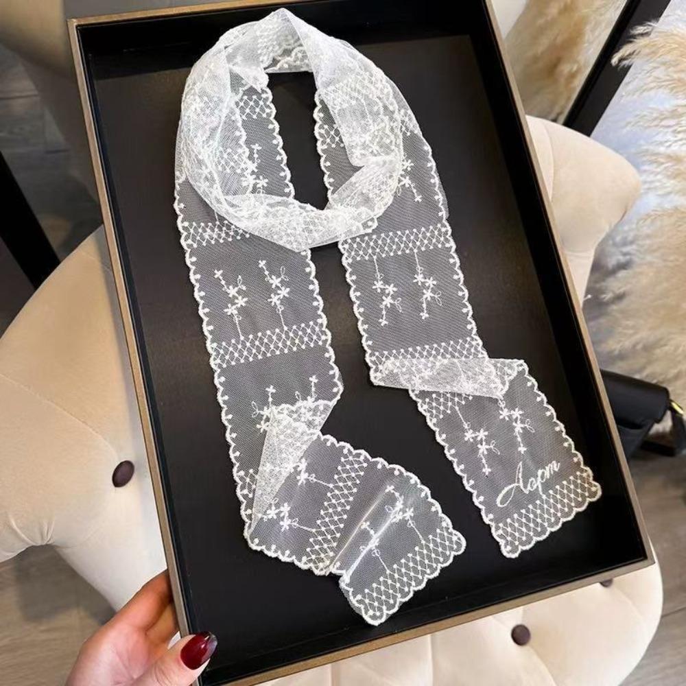 Hollow Embroidery Lace Waistband Long Lace Thin Dress Belt fashion Tie Up Belt  Dress Accessories