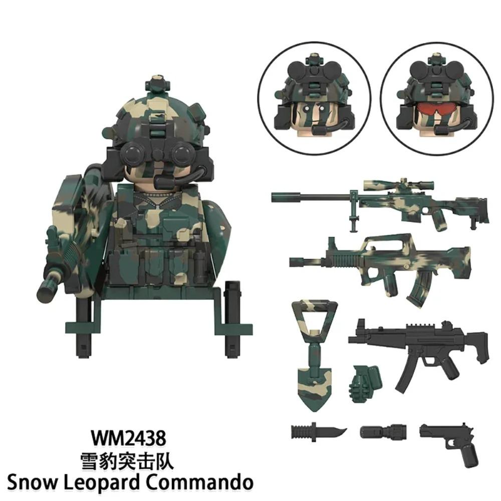 WM6147 WM6168 Military Series SWAT Special Forces Building Blocks Commando Soldier City Police Cap Mini Action Figure Toys