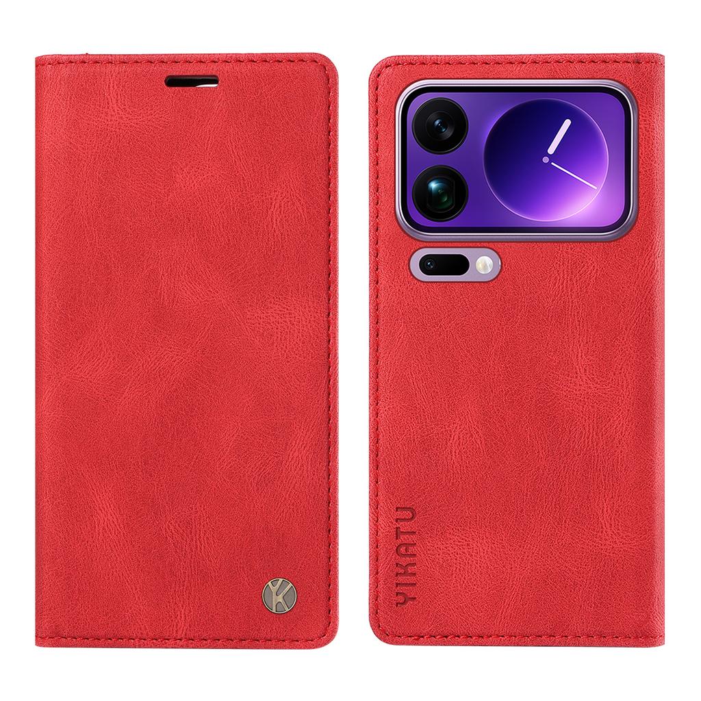 For Xiaomi 17 Pro Max Leather Cover YIKATU YK-004 Skin-Touch Wallet Phone Cases