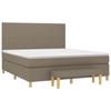 3137017 vidaXL Divan Bed with Mattress Taupe 180x200 Cm Fabric