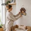 Cute Puppy Room Ornament Wooden Welcome Sign for Front Door Decorative Dog Paw Wall Hanging Plaque with Pet Lover Gift Idea Hemp Rope Lovers