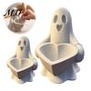 Frosted Stone Texture Decor 3D Printed Ghost Trinket Dish, Halloween Heart Shaped Storage Bowl, Small Handheld Love Tray Jewelry for Ring Earring,