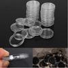 Xiaolanwelc@ 100Pcs/Set 26mm Clear Coin Capsules Case Coins Holders Specie Container Storage Boxes Organizer Collectibles (26 Mm)