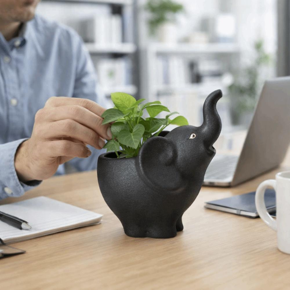 Minimalist Ceramic Flowerpot Practical Elephant Vase Garden Pots Plant Pot  Garden Art