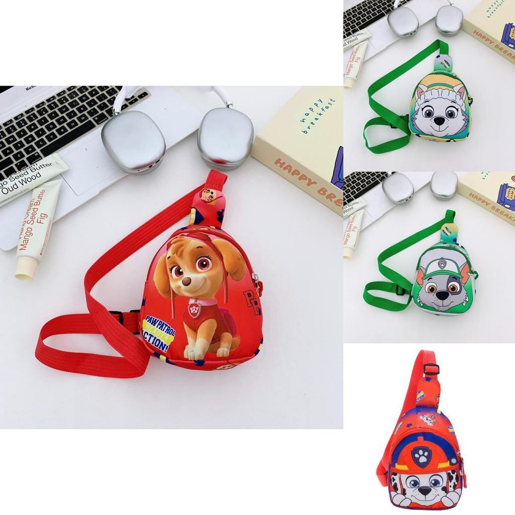 Paw Patrol Cartoon Kids Chest Bag With Polyester Print For Daily Use