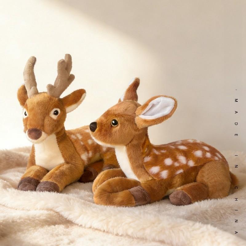 Soft Plush Deer Toy With Pp Cotton Filling For Kids And Collectors