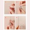 2pcs Clear Multifunctional Crystal Wall Hook for Hanging Necklaces, Jewelry, Bangles, Bracelets, Watches & Keychains Material:Plastic
