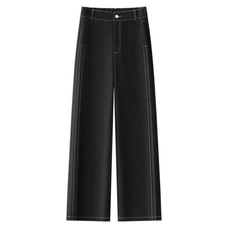 

Женские винтажные джинсы с высокой посадкой, свободного прямого кроя, темно-синие, для весны и осени 2025 S чёрный