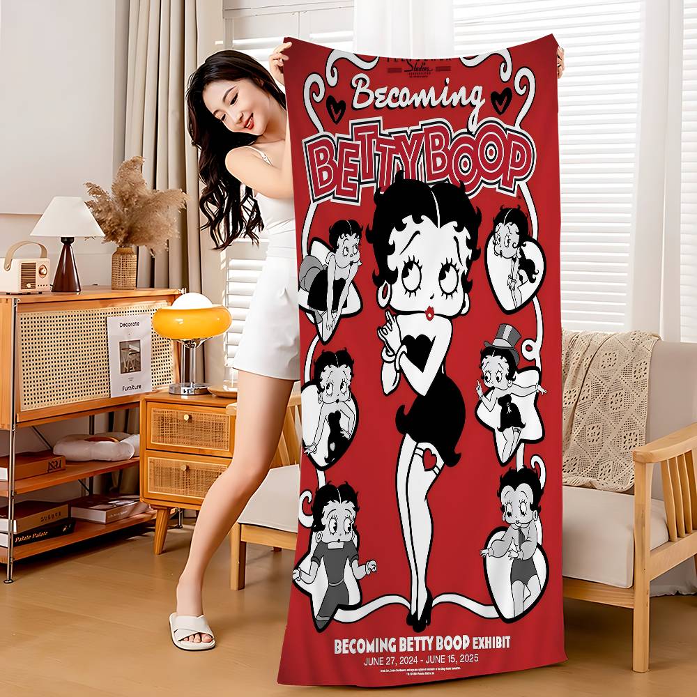 B-BettyS Boop Microfiber Beach Towel Absorbent Quick Dry Soft Yoga Swimming Resort Mountain Climbing Towel