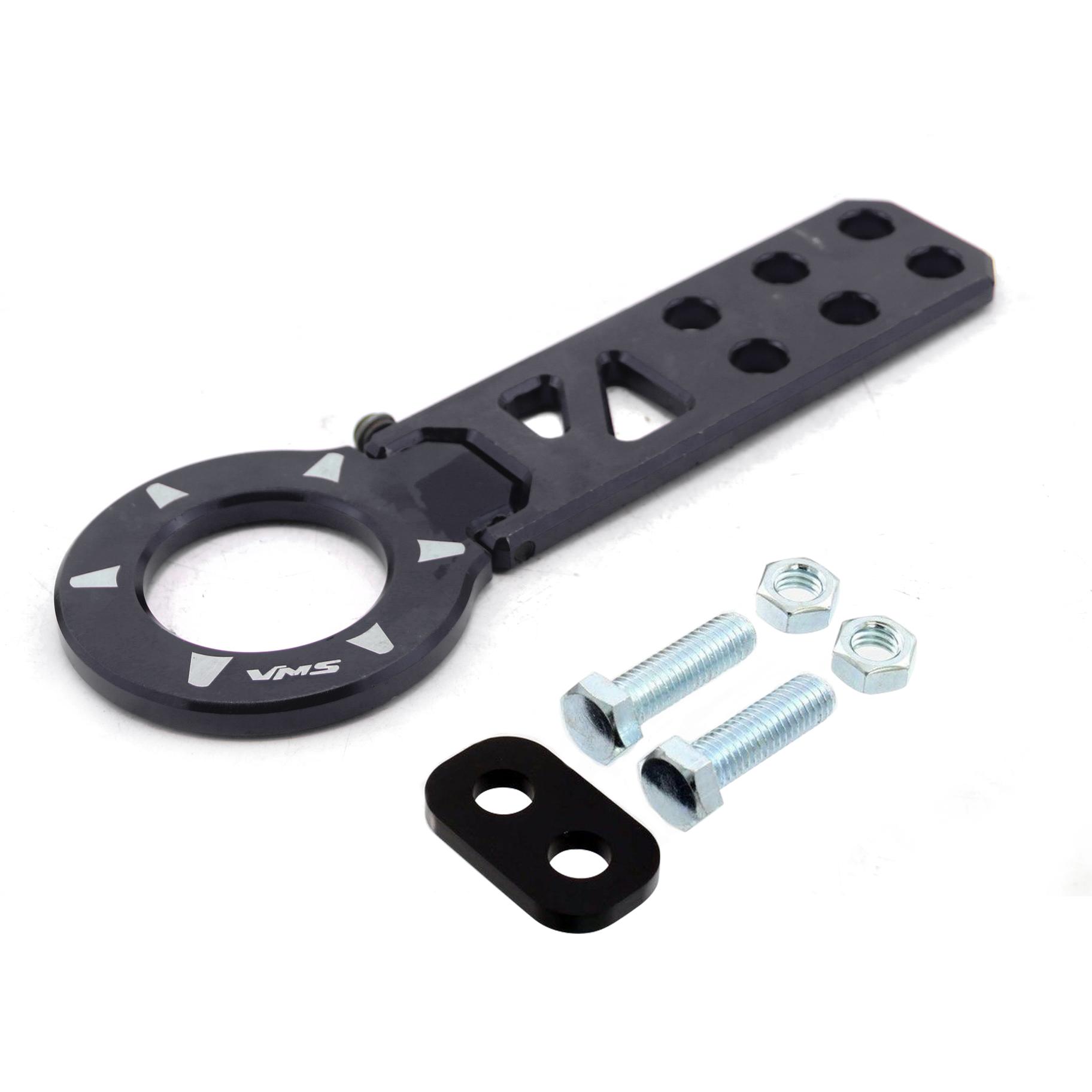 

Vms автомобильные аксессуары гоночные передние буксировочные крюки автомобильные алюминиевые регулируемые складные кольца для авто прицепа 6 цветов для большинства Honda чёрный