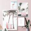 Girl Coconut Tree Van Surfboard Flamingo Wall Art Canvas Painting Nordic Posters And Prints Wall Pictures For Living Room Decor