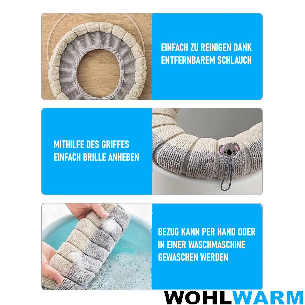 WOHLWARM Toilet Seat Cover Toilet Seat Cover Toilet Cover Warmer Soft Washable