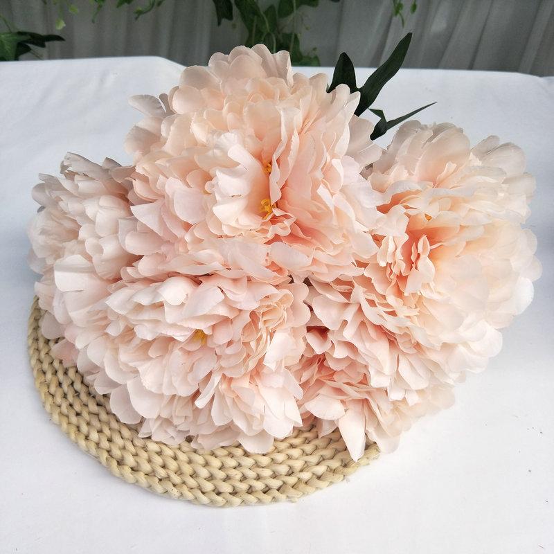 French Five Head Super Large Peony Imitation Peony Wedding Silk Flower Imitation Peony Imitation Fake Flower 1pc детские розовый