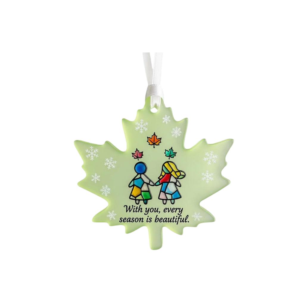 2D Akryl Snöflinga Formade Juldekorationer Julgranshängen