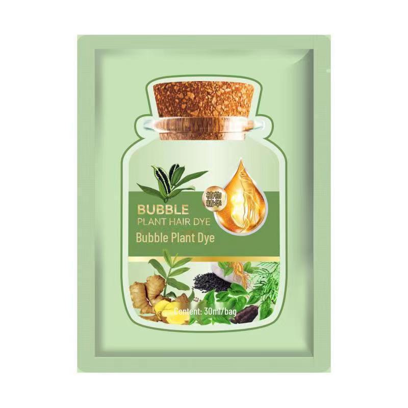 Bubble Hair Dye: Plant-Based Cream for Gray Coverage, Non-Staining, Easy at Home