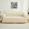 1 PC Jacquard Sofa Cover with Skirt Splash Can Be Easily Removed Couch Cover Protector of Bench with Armrest Plant Pattern