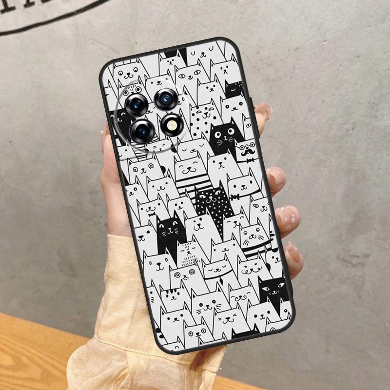 Funny Cat Collage Case For OnePlus 15 15R 13R 13 13T 12 12R 11 10 9 Pro 10T Nord 5 CE 4 2 3 Lite N20 N30 Cover