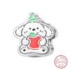 925 Silver Cute Puppy Happy Little Cat Charms Beads Fit DIY S925 Bracelet Women Birthday Jewelry Gift