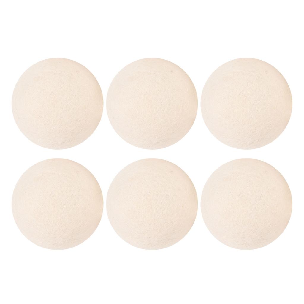 6Pcs Wool Dryer Balls Accelerated Drying Eliminates Static Electricity Reusable Wool Felt Fabric