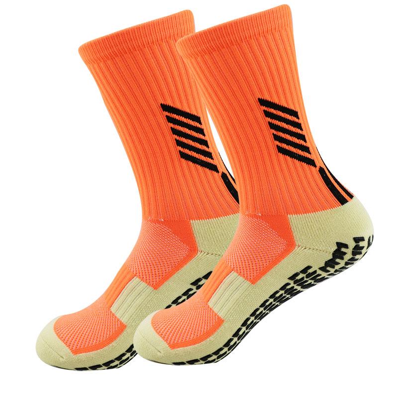 Men's Non-Slip Glue-Dot Football Socks - Thick Towel Cushion, Mid-Tube Training Sports Socks
