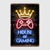 House Of Gaming Quote Poster Metal Plaque Club Party Garage Club Retro Wall Decor Tin Sign Posters