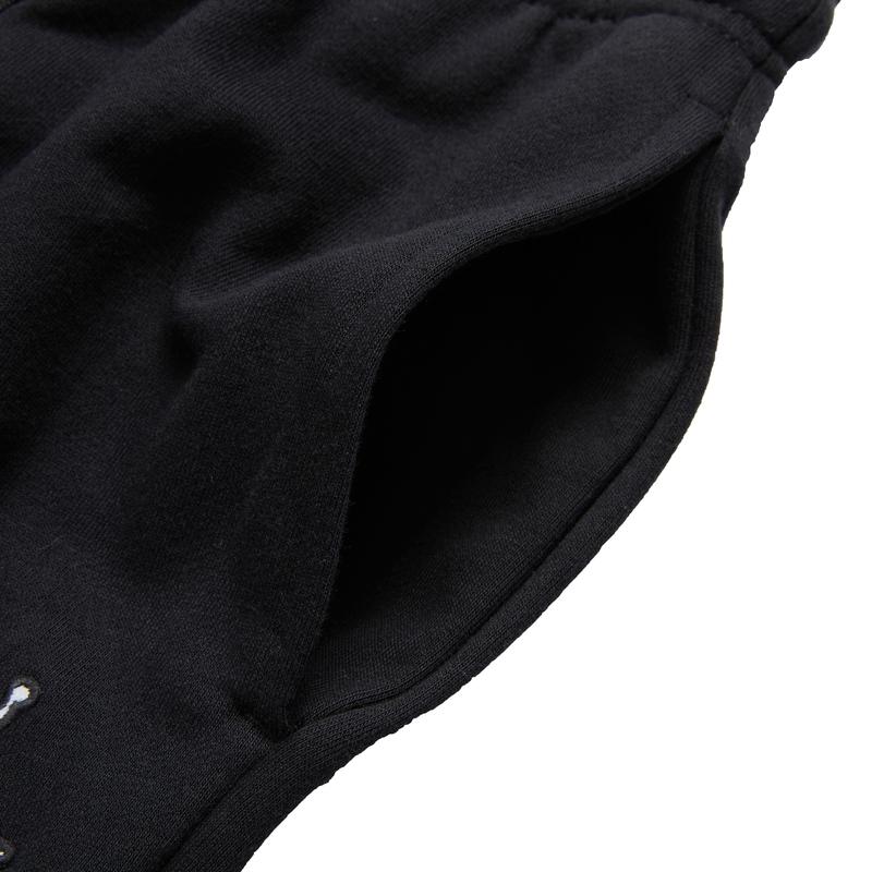 Jordan Solid Color Elastic Waist Cuffed Casual Pants Women bottoms Black DN4576-010