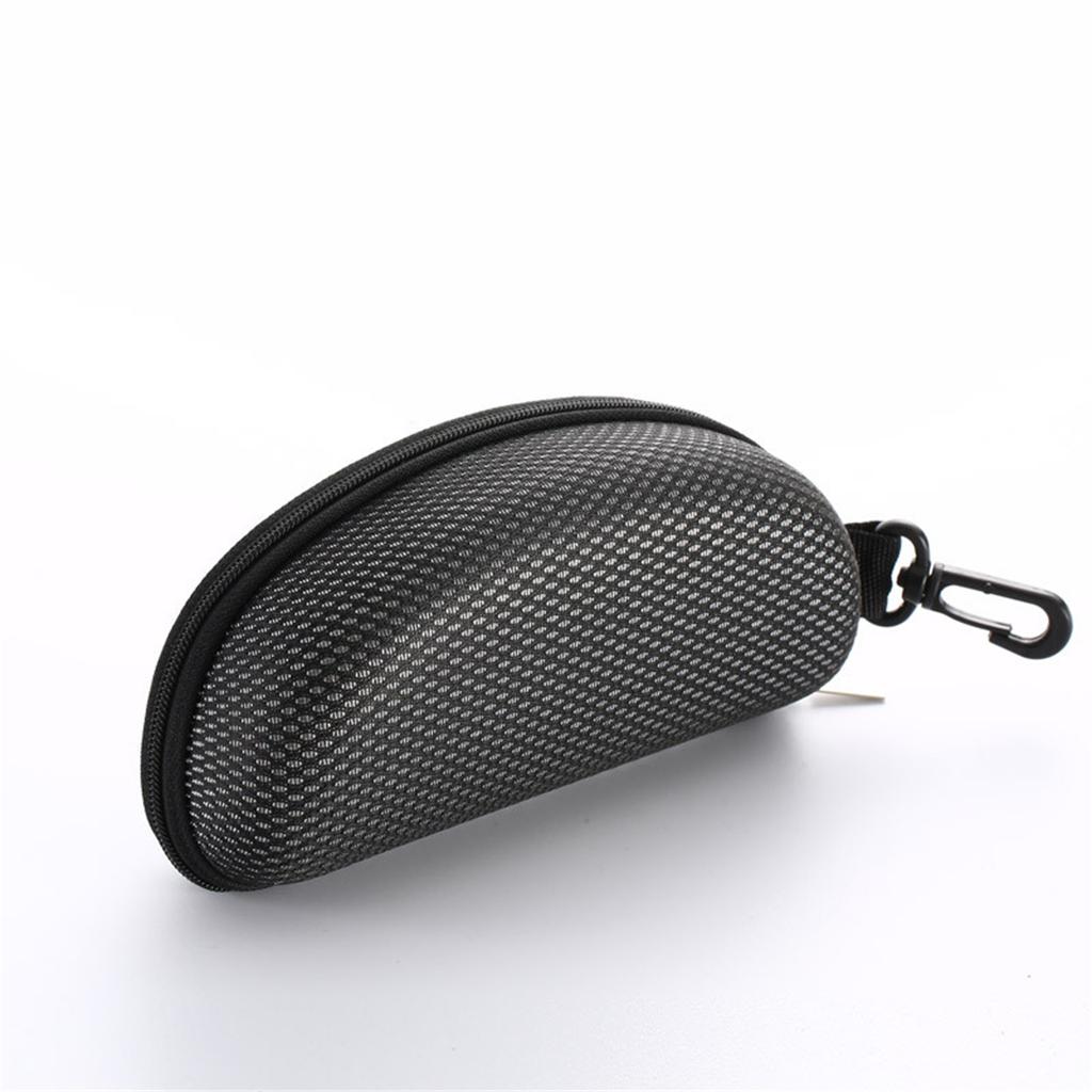 EVA Hard Shell Zipper Eyeglasses Case Protective Storage Box with Carabiner Clip for Sunglasses and Reading Glasses