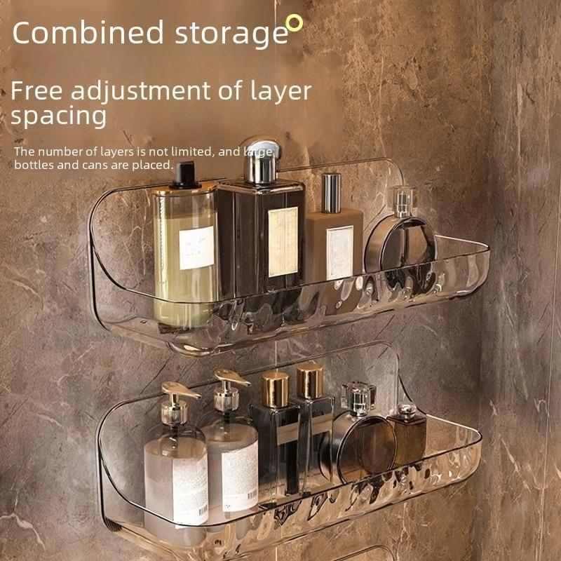 Prateleira de Armazenamento de Parede para Banheiro em Acrílico para Cosméticos Estilo Moderno Simples