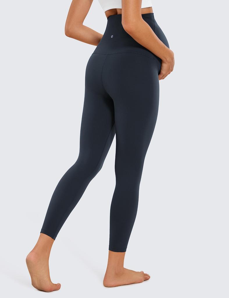 CRZ YOGA Maternity Yoga Maternity Cropped Asian Dark Size L Leggings, Wear, Tights, Length, Stretch, Fit, Butterluxe, 24"/60cm Inseam, Navy,