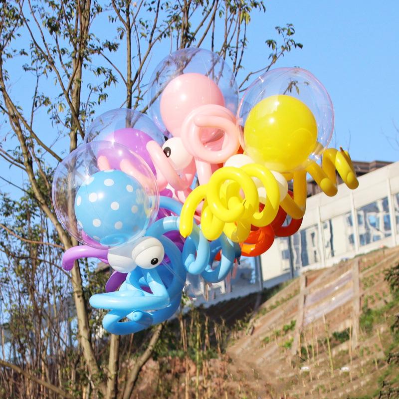 Palloncino Bobo Trasparente Polpo Medusa per Feste di Compleanno Fai da Te e Decorazioni da Esterno