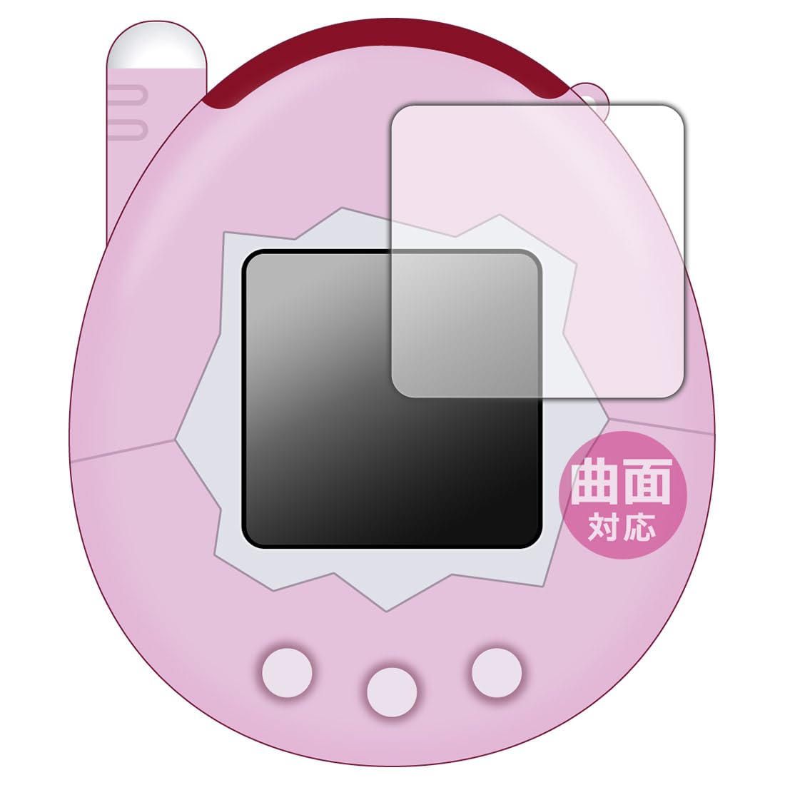 

PDA Workshop Chara Timer Tamagotchi Keitama Compatible Flexible Shield Protective Film Compatible with Curved Surfaces Made in Japan [Glossy]