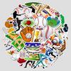50 New Baseball Graffiti Stickers Mobile Phone Computer Waterproof Decorative Stickers Creative DIY Baseball Stationery Stickers