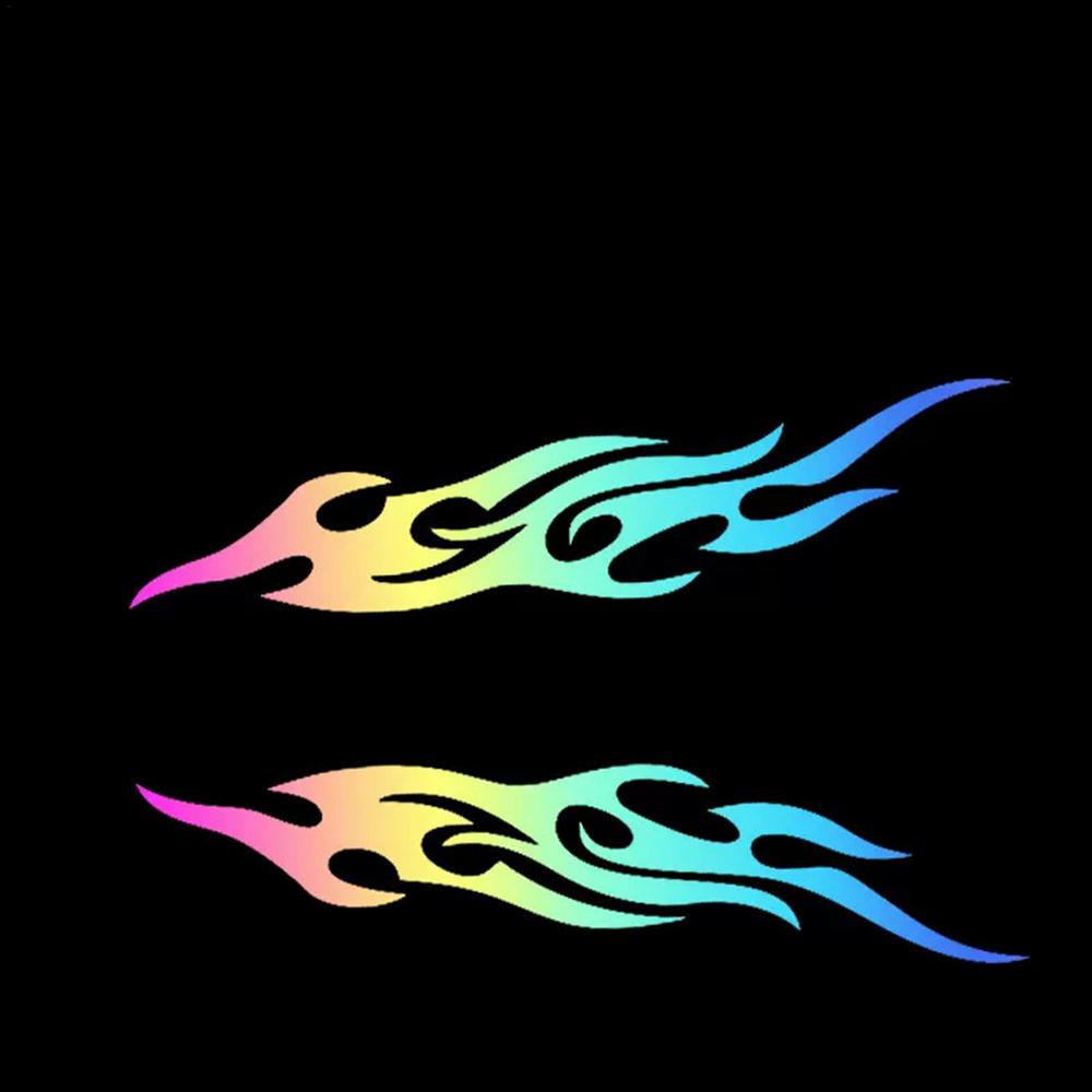Car Reflective Decal Car Auto Body Sticker Adhesive Colorful Reflective Decal Auto Exterior Decoration Accessories For Vehicle
