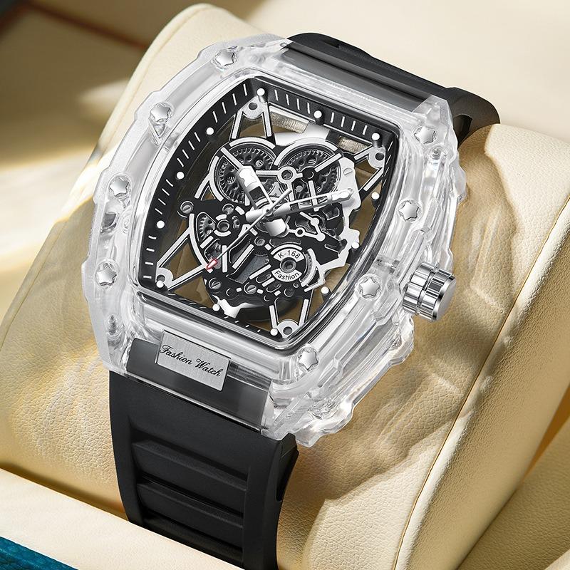 Kingston Transparent Watch Men's Fashion Watch Hollow Quartz Watch Men's Watch