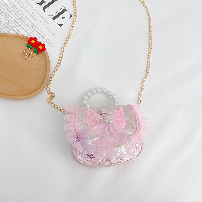 Adorable Mini Princess Shoulder Bag For Kids With Chic Pearl Design And Magnetic Closure