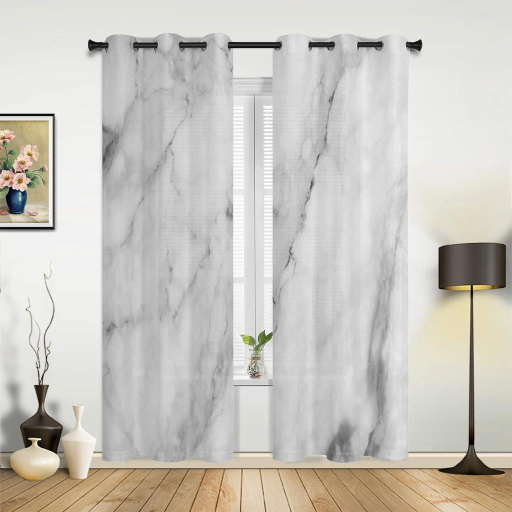 Marmorgardiner för Sovrum Vardagsrum Draperier Kök Barnrum Fönstergardin Modern Heminredning