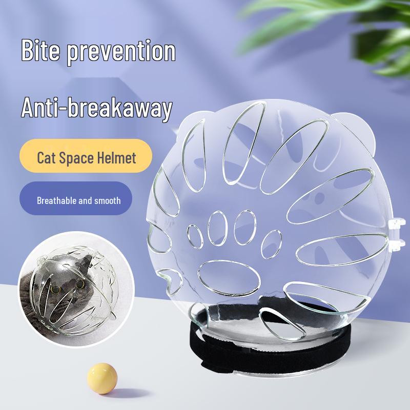

Pet Space Helmet: Anti-Bite, Anti-Escape Transparent Muzzle for Cats & Dogs Small