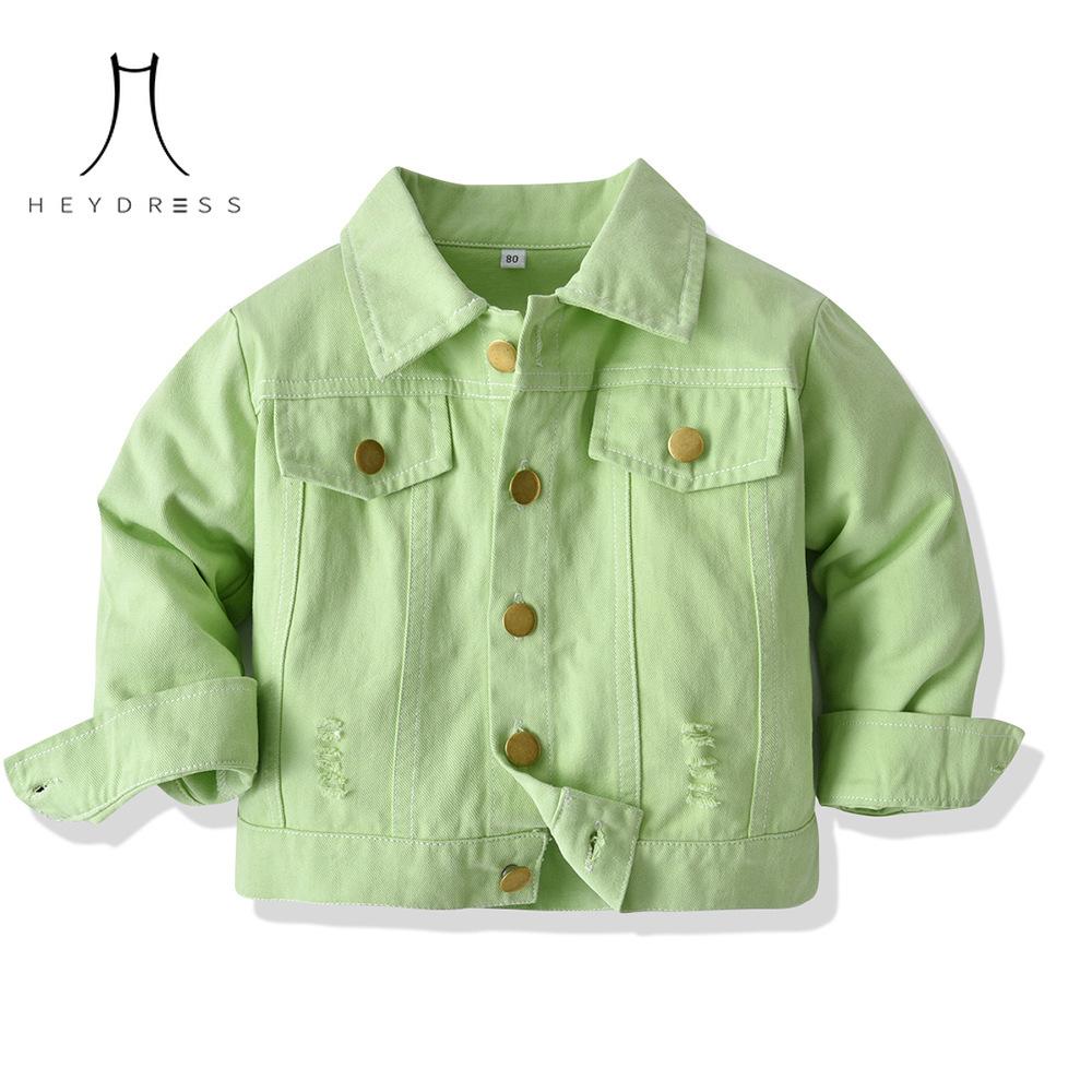 Korean-style Multi-color Tie-dye Short Denim Clothing New Children Lassel Long-sleeved Denim Jacket