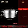 LFGB Certified 316L Stainless Steel Kitchen Basin Ultra Thicken Seafood Container Well Polished Directly Heating Deepened Plates